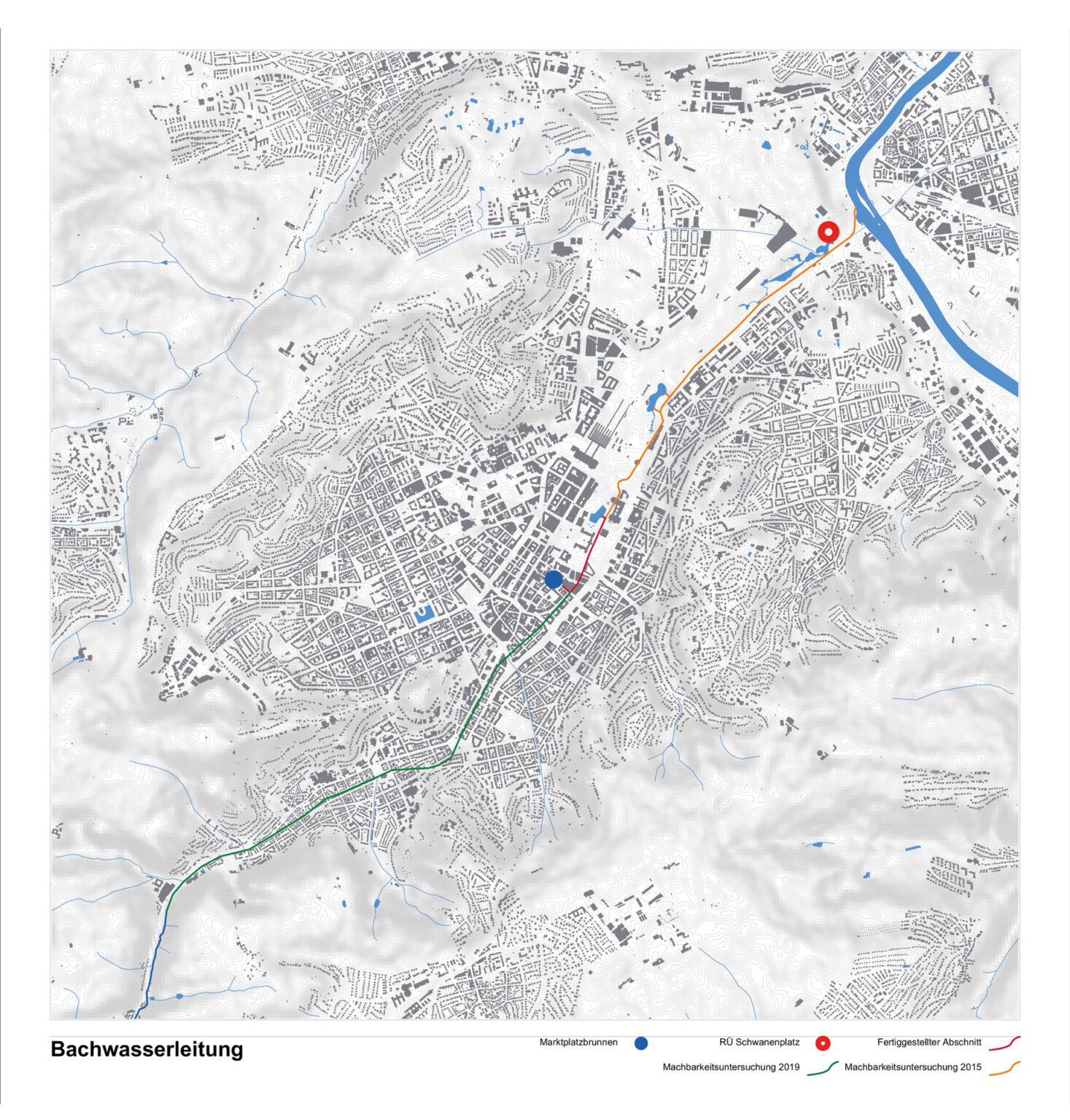 Karte soziales, brunnen