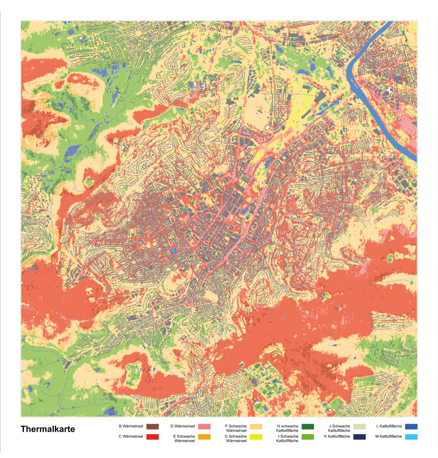 Karte Klimawandel, thermalkarte