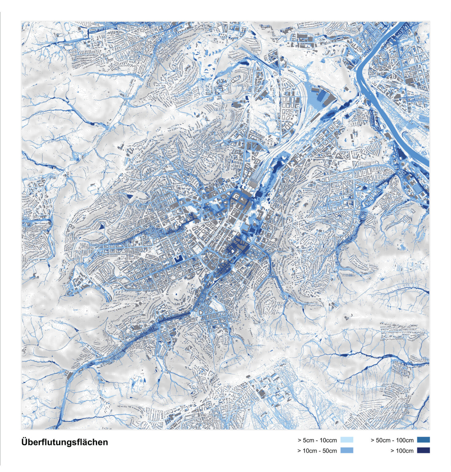 Karte wassermanagement, starkregen